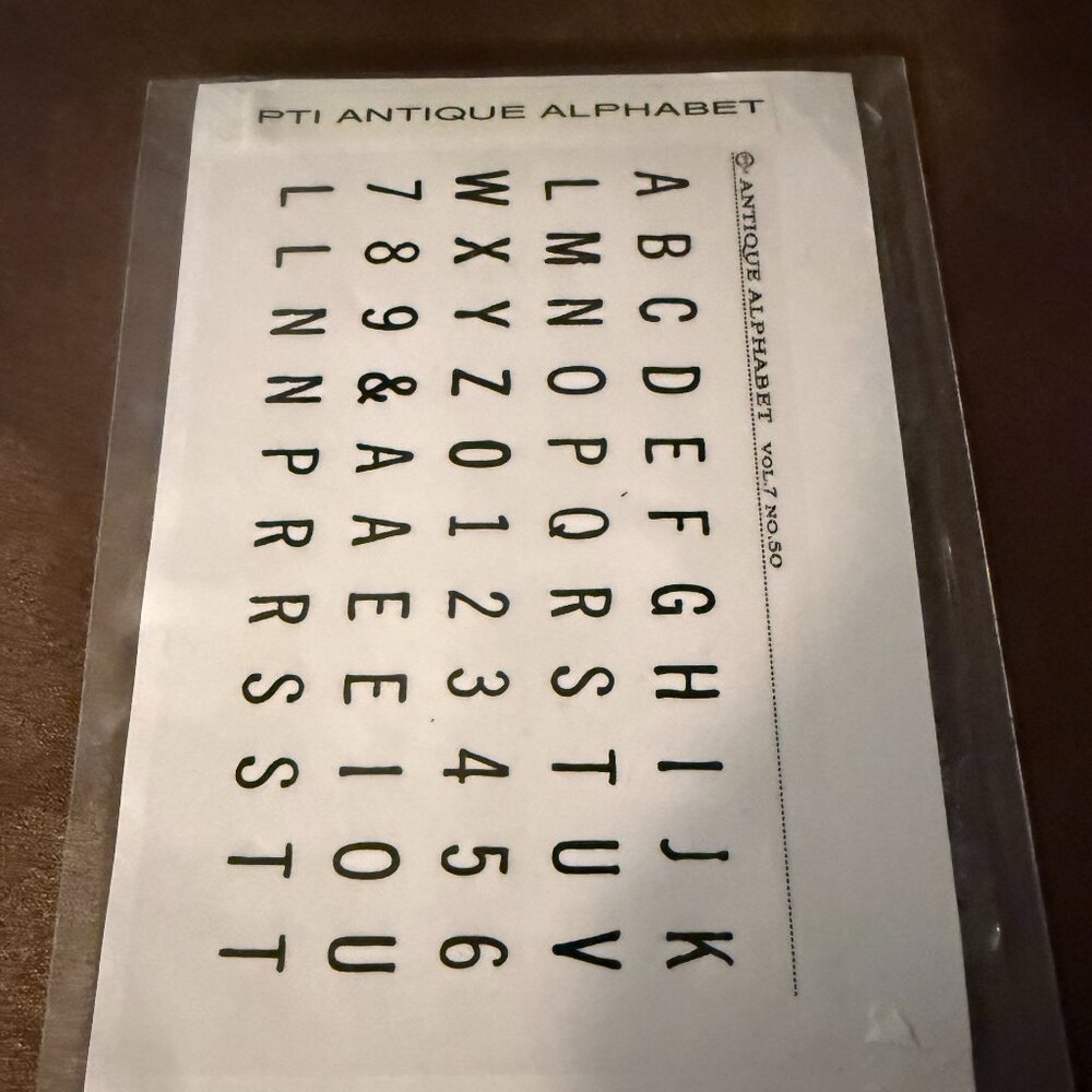 Papertrey Ink Antique Alphabey Stamp + Die Set (2)
